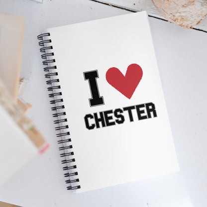 I <3 Chester Spiral notebook