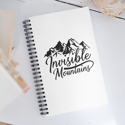 Invisible Mountains Spiral notebook