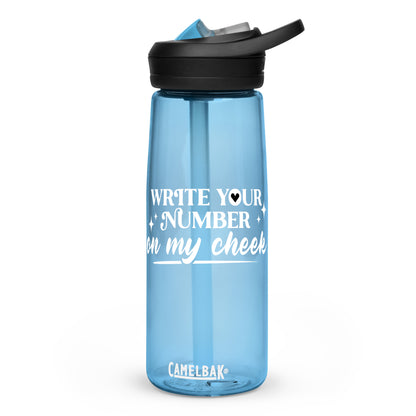 Write Your Number Sports water bottle