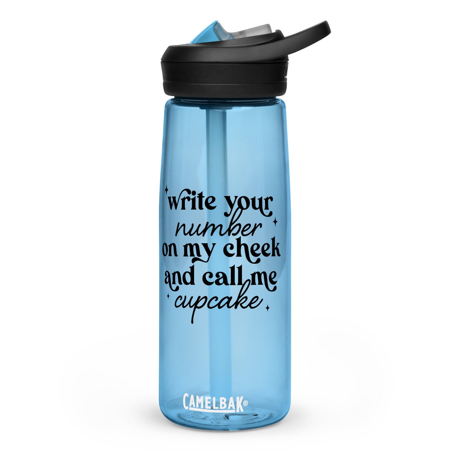 Write Your Number & Call Me Cupcake Sports water bottle