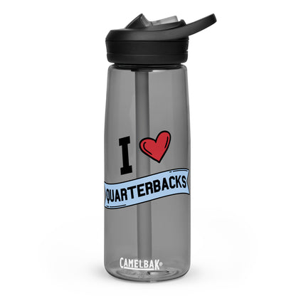 I <3 Quarterbacks Sports water bottle