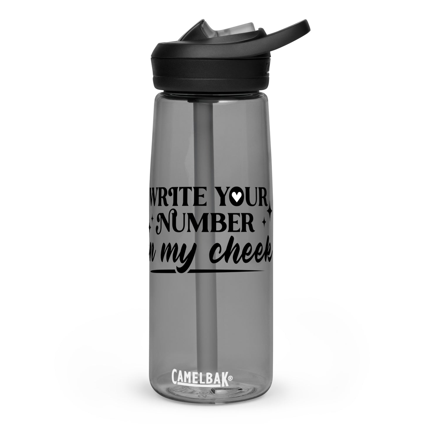 Write Your Number Sports water bottle