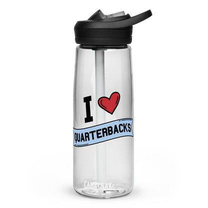 I <3 Quarterbacks Sports water bottle