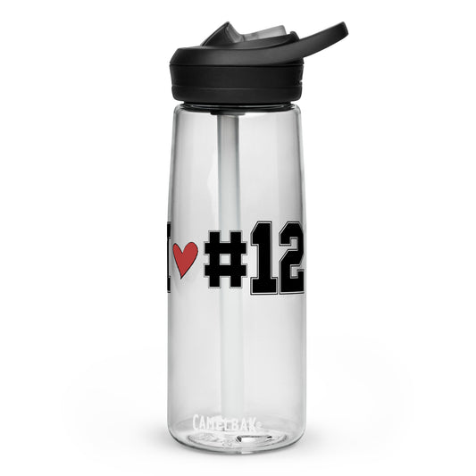 I <3 #12 Sports water bottle