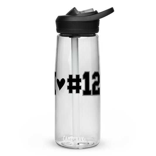 I <3 #12 Sports water bottle