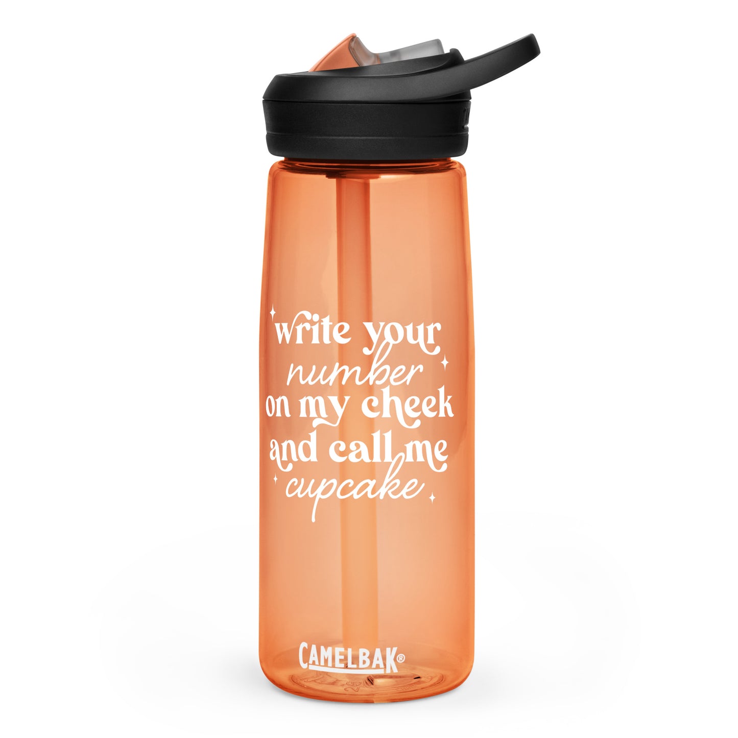 Write Your Number & Call Me Cupcake Sports water bottle