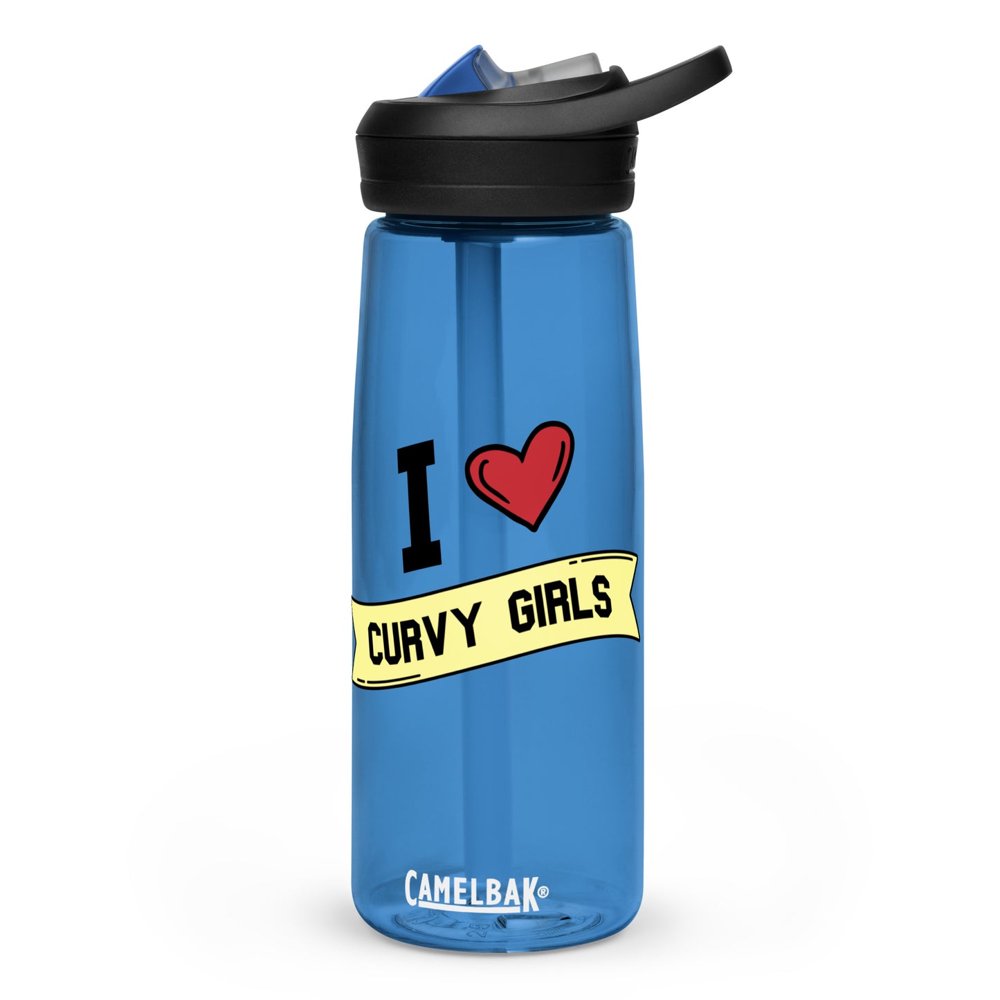 I <3 Curvy Girls Sports water bottle