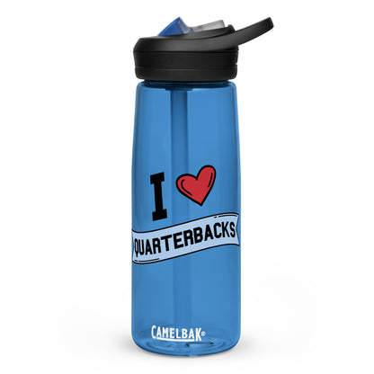 I <3 Quarterbacks Sports water bottle