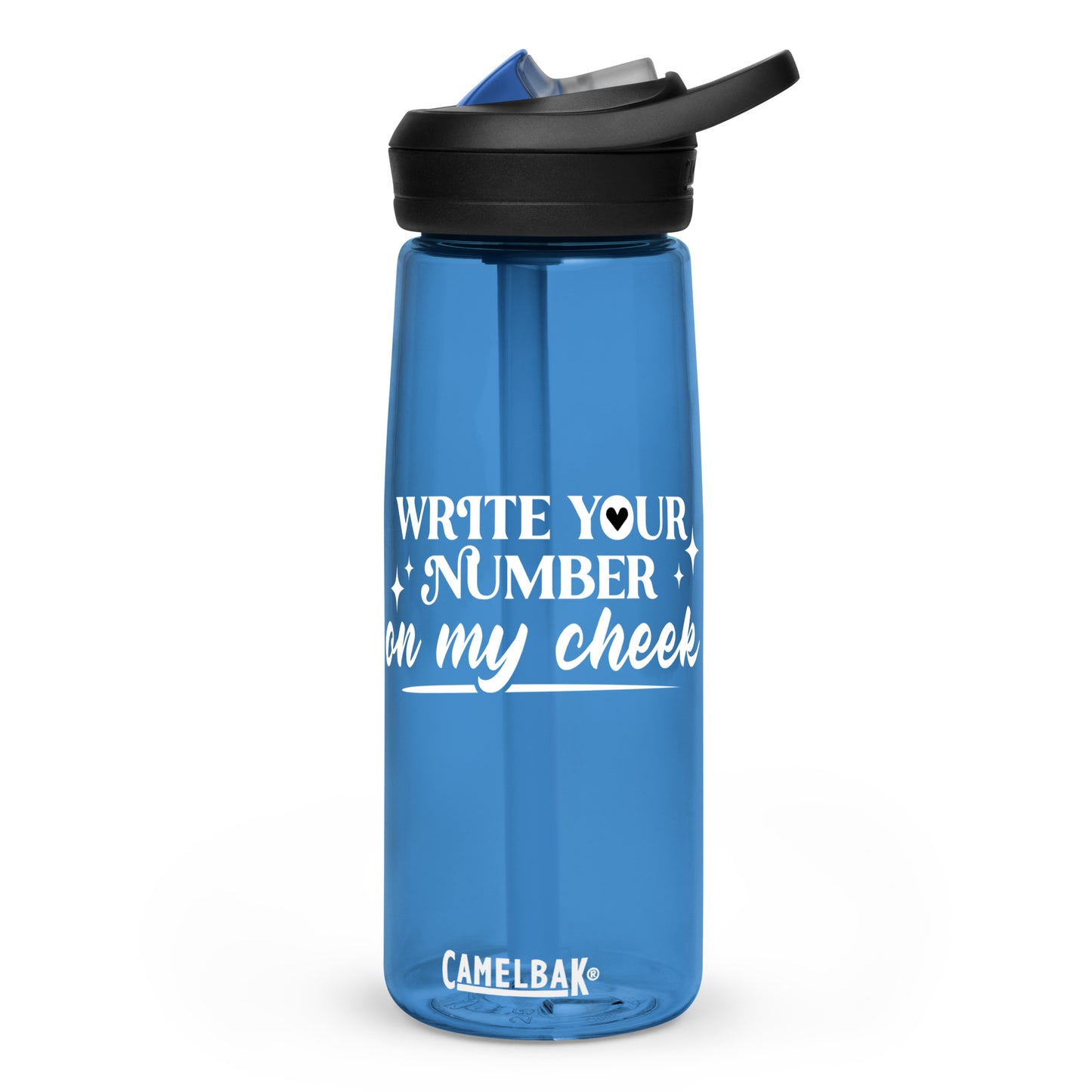 Write Your Number Sports water bottle