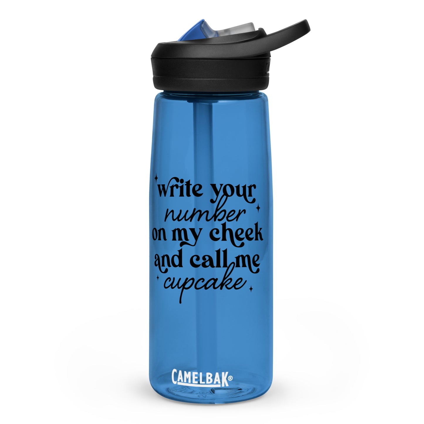 Write Your Number & Call Me Cupcake Sports water bottle