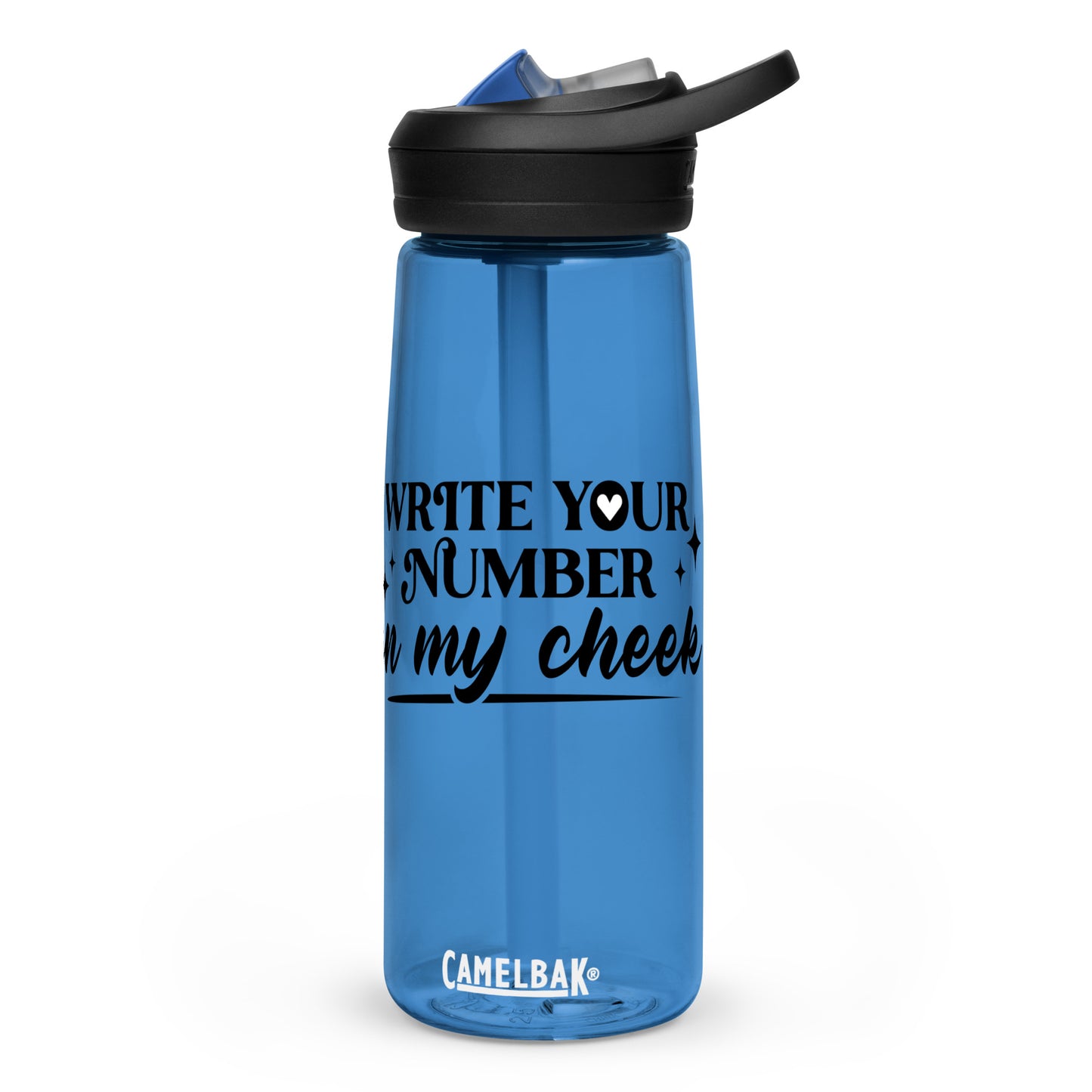 Write Your Number Sports water bottle