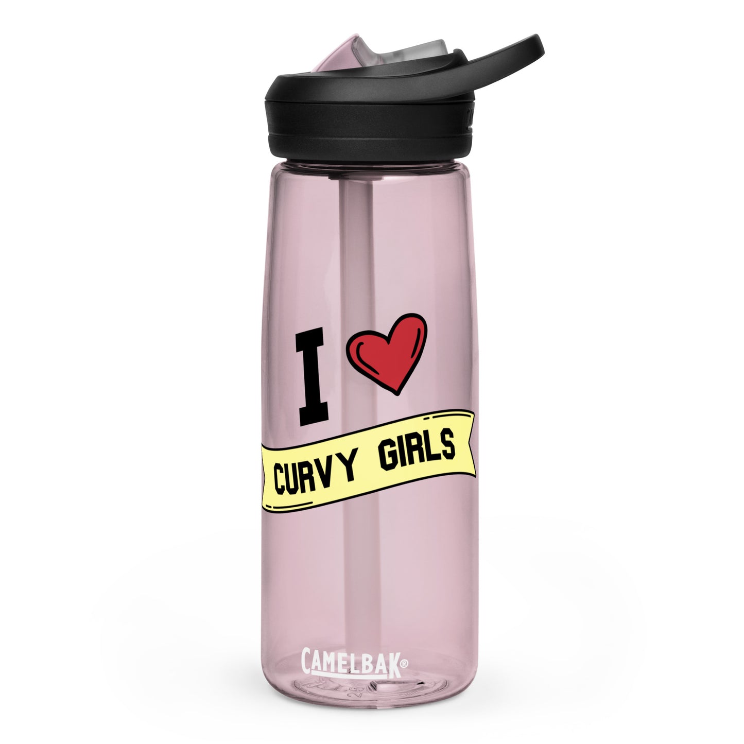 I <3 Curvy Girls Sports water bottle