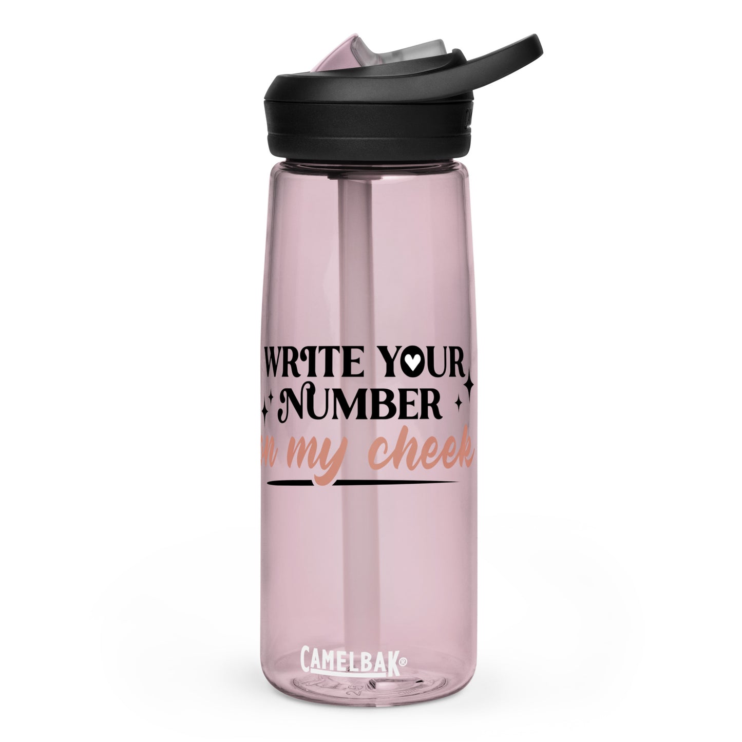 Write Your Number Sports water bottle