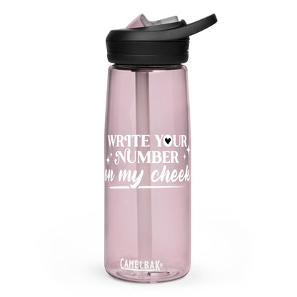 Write Your Number Sports water bottle