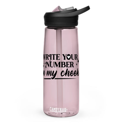 Write Your Number Sports water bottle