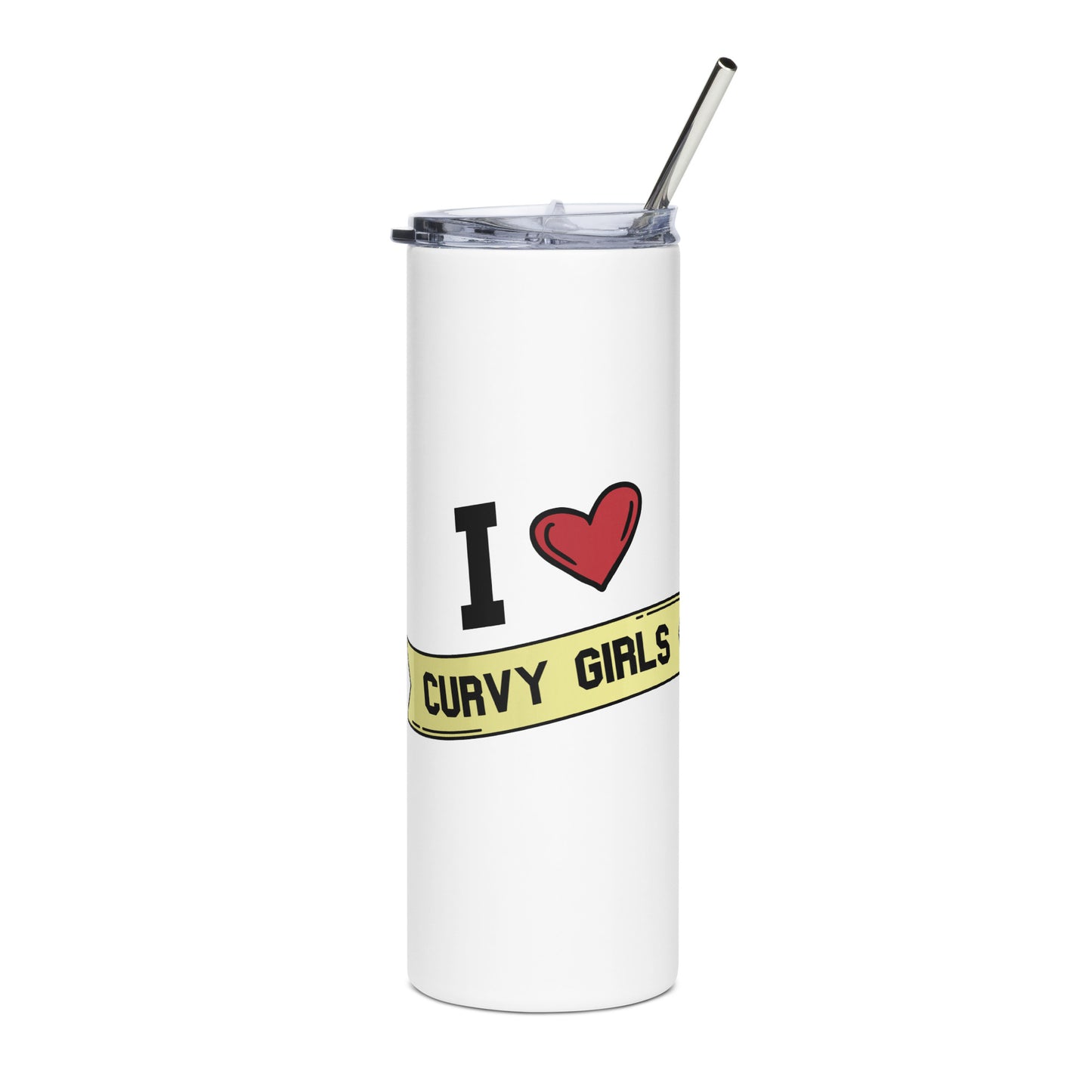 I <3 Curvy Girls Stainless steel tumbler