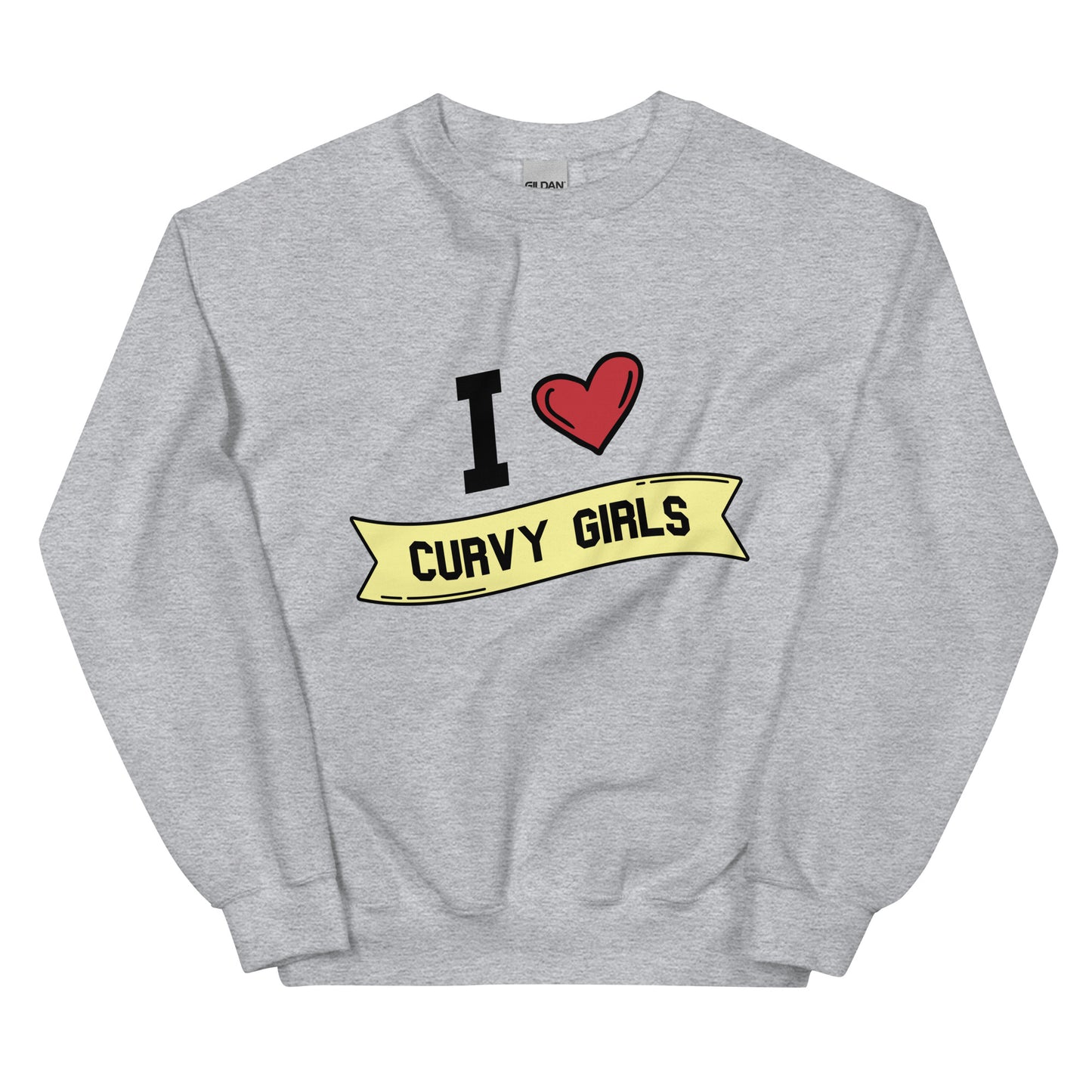 I <3 Curvy Girls Unisex Sweatshirt