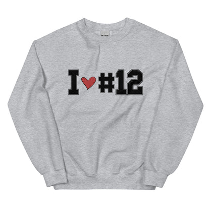 I <3 #12 Unisex Sweatshirt