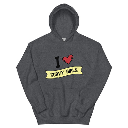 I <3 Curvy Girls Unisex Hoodie