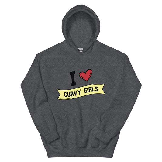 I <3 Curvy Girls Unisex Hoodie