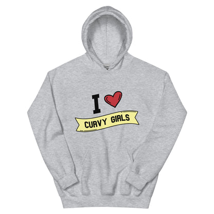 I <3 Curvy Girls Unisex Hoodie