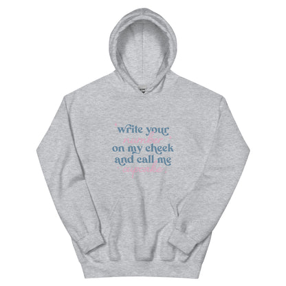 Write Your Number & Call Me Cupcake Unisex Hoodie