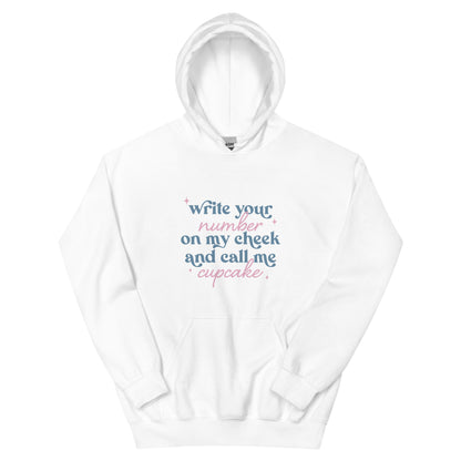 Write Your Number & Call Me Cupcake Unisex Hoodie