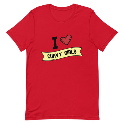 I <3 Curvy Girls Unisex t-shirt