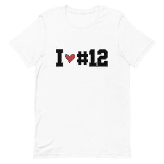 I <3 #12 Unisex t-shirt