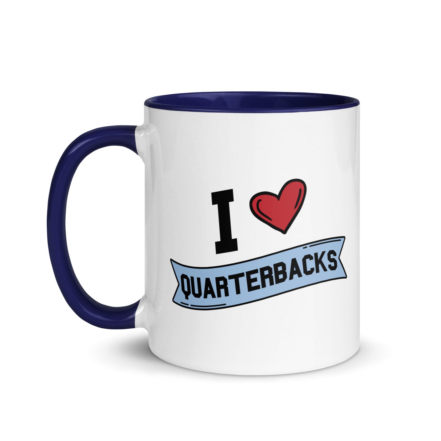 I <3 Quarterbacks Mug with Color Inside