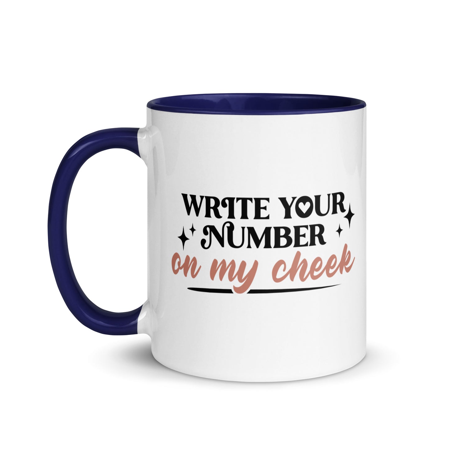 Write Your Number Mug with Color Inside