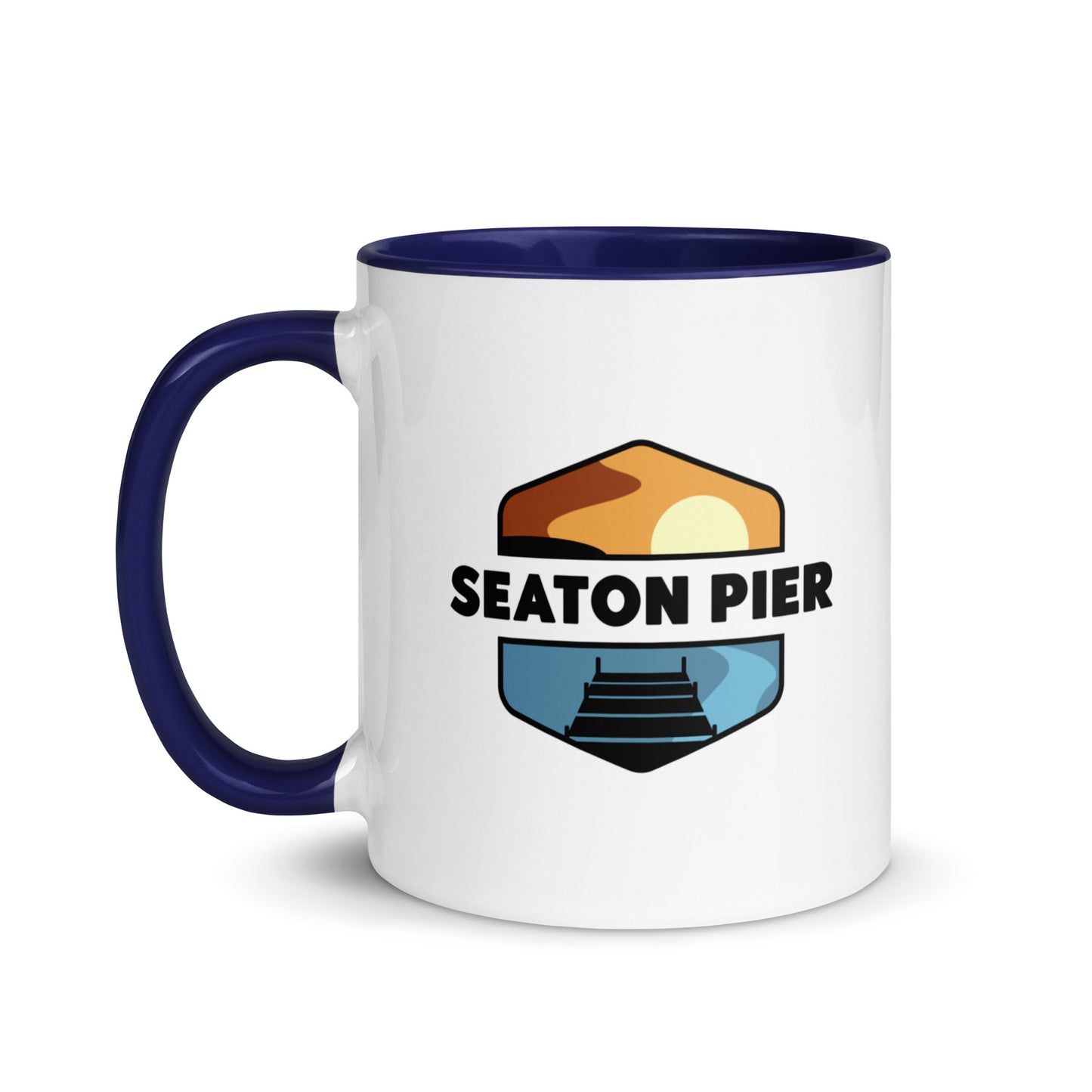 Seaton Pier Mug with Color Inside