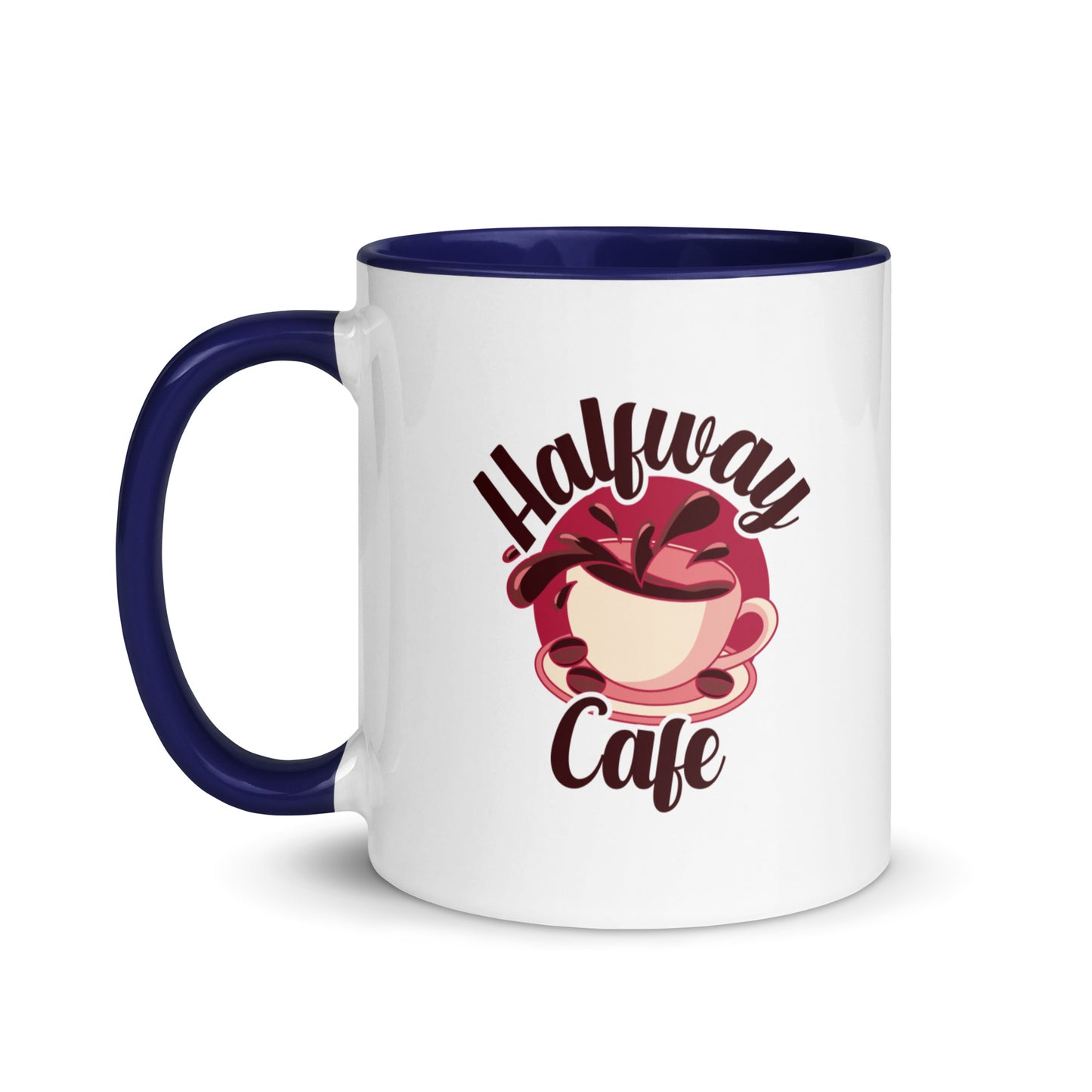 Halfway Cafe Mug with Color Inside