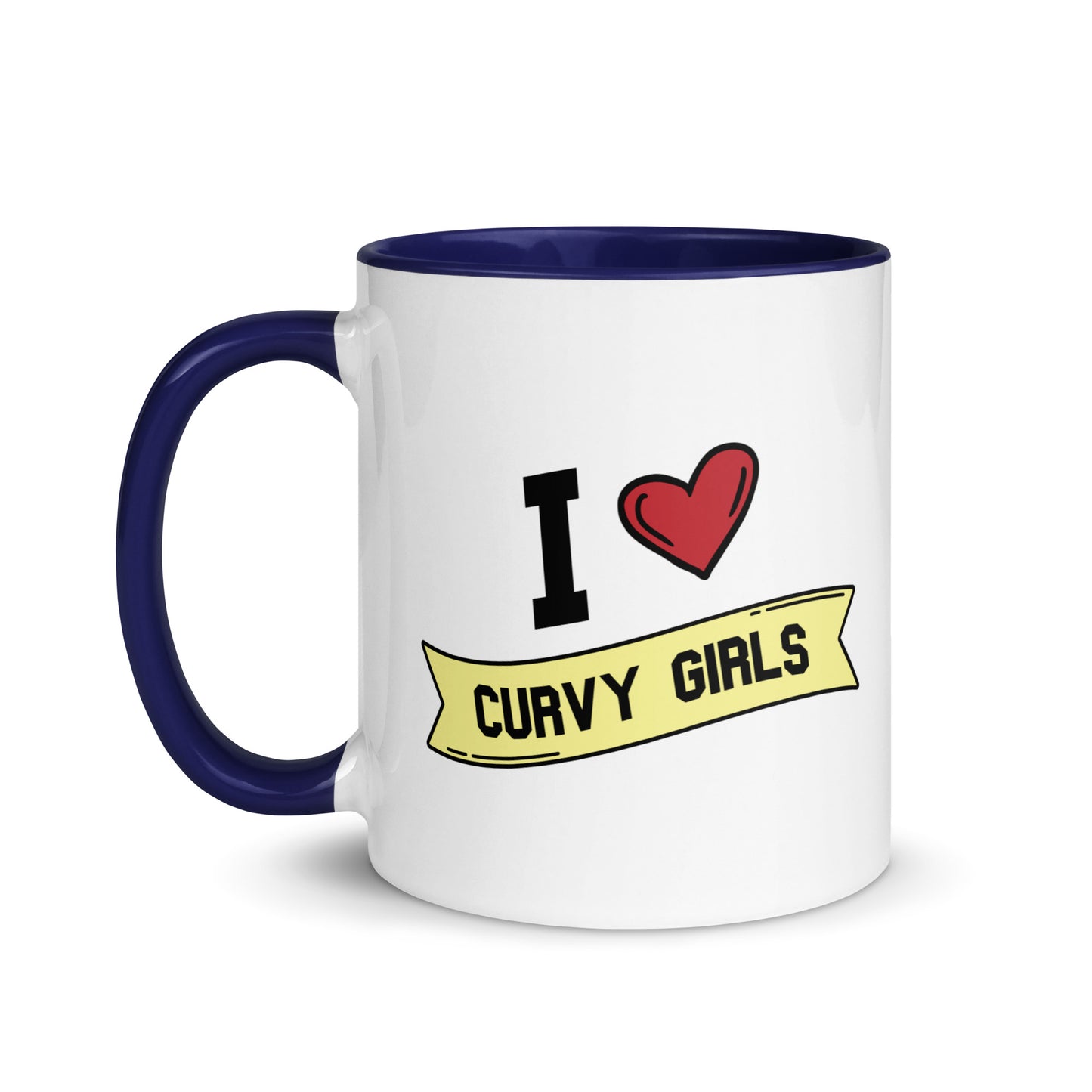 I <3 Curvy Girls Mug with Color Inside