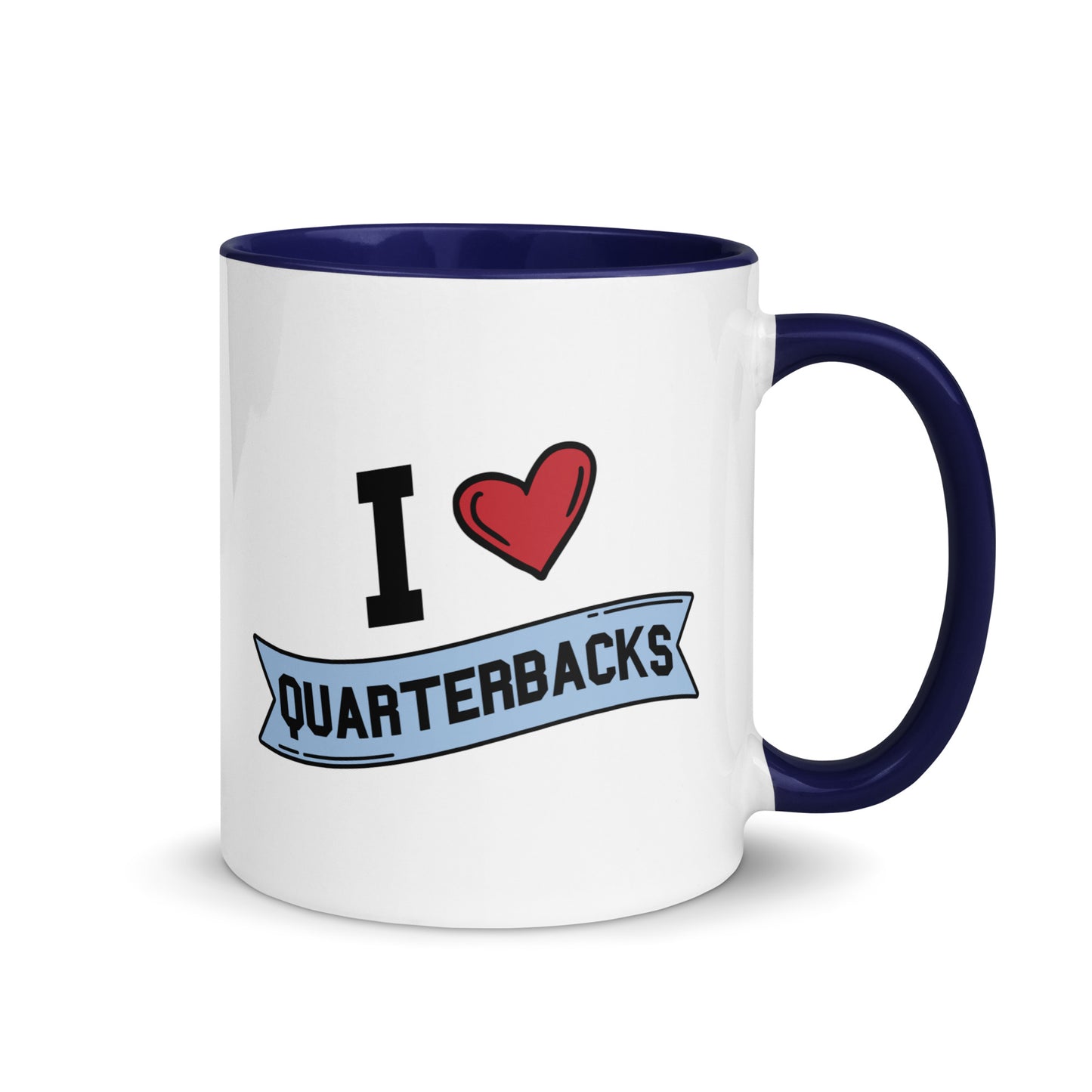 I <3 Quarterbacks Mug with Color Inside