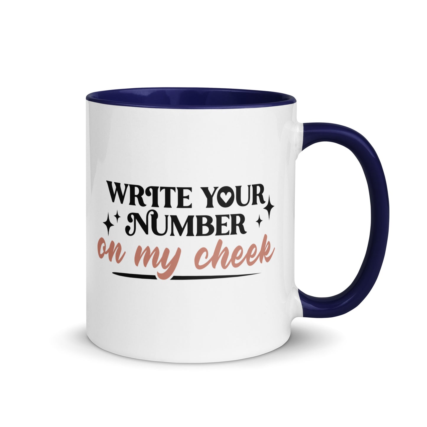 Write Your Number Mug with Color Inside