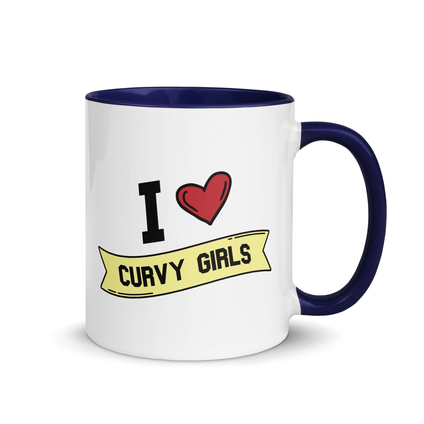 I <3 Curvy Girls Mug with Color Inside