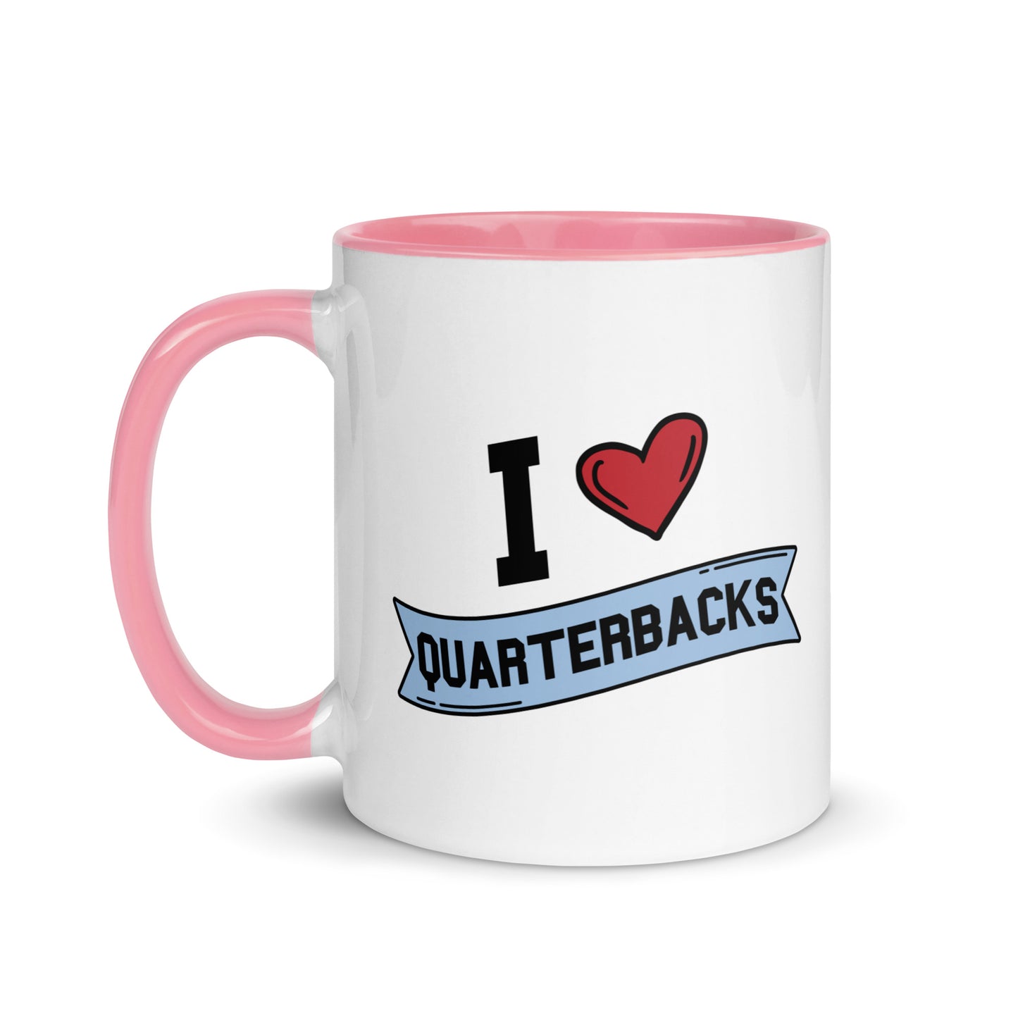 I <3 Quarterbacks Mug with Color Inside