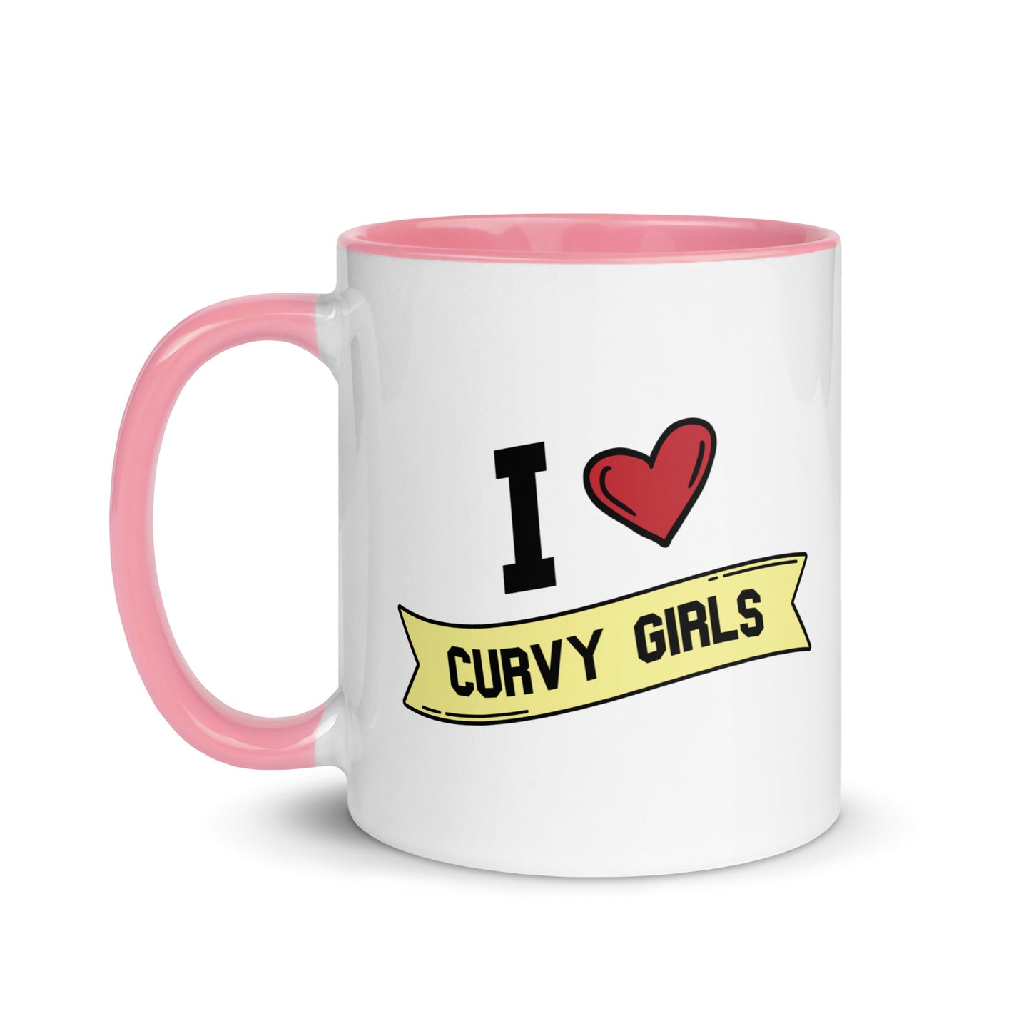 I <3 Curvy Girls Mug with Color Inside