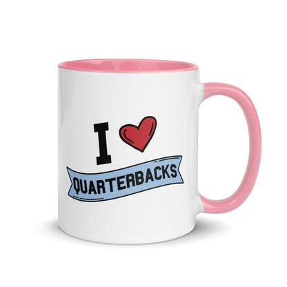 I <3 Quarterbacks Mug with Color Inside