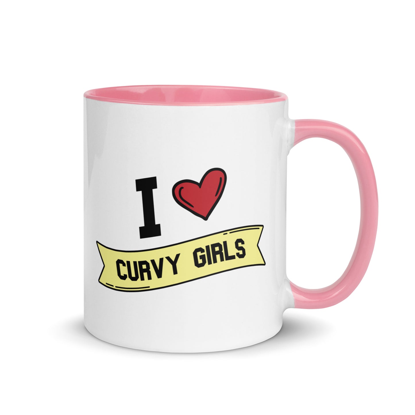 I <3 Curvy Girls Mug with Color Inside