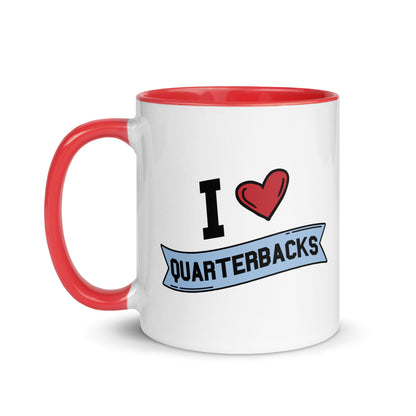 I <3 Quarterbacks Mug with Color Inside