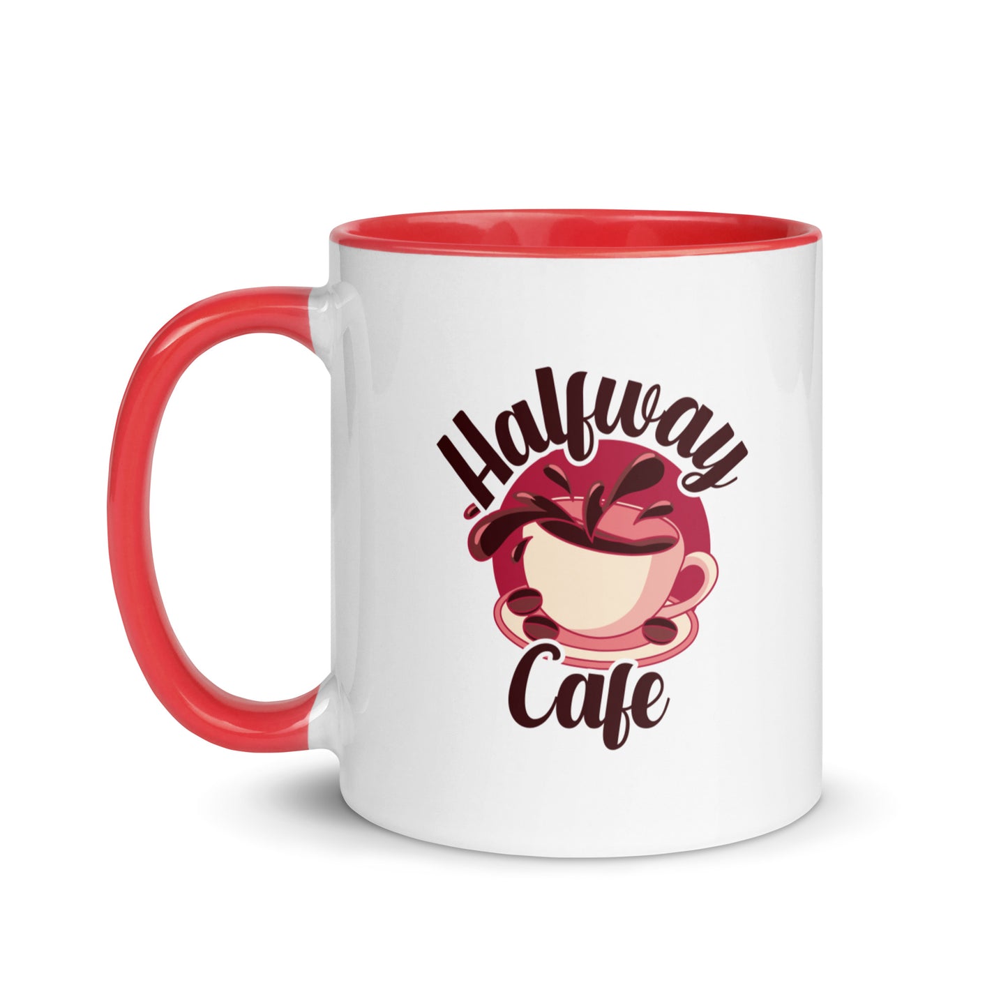 Halfway Cafe Mug with Color Inside