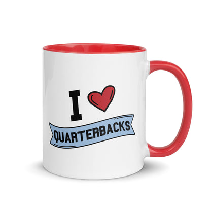 I <3 Quarterbacks Mug with Color Inside