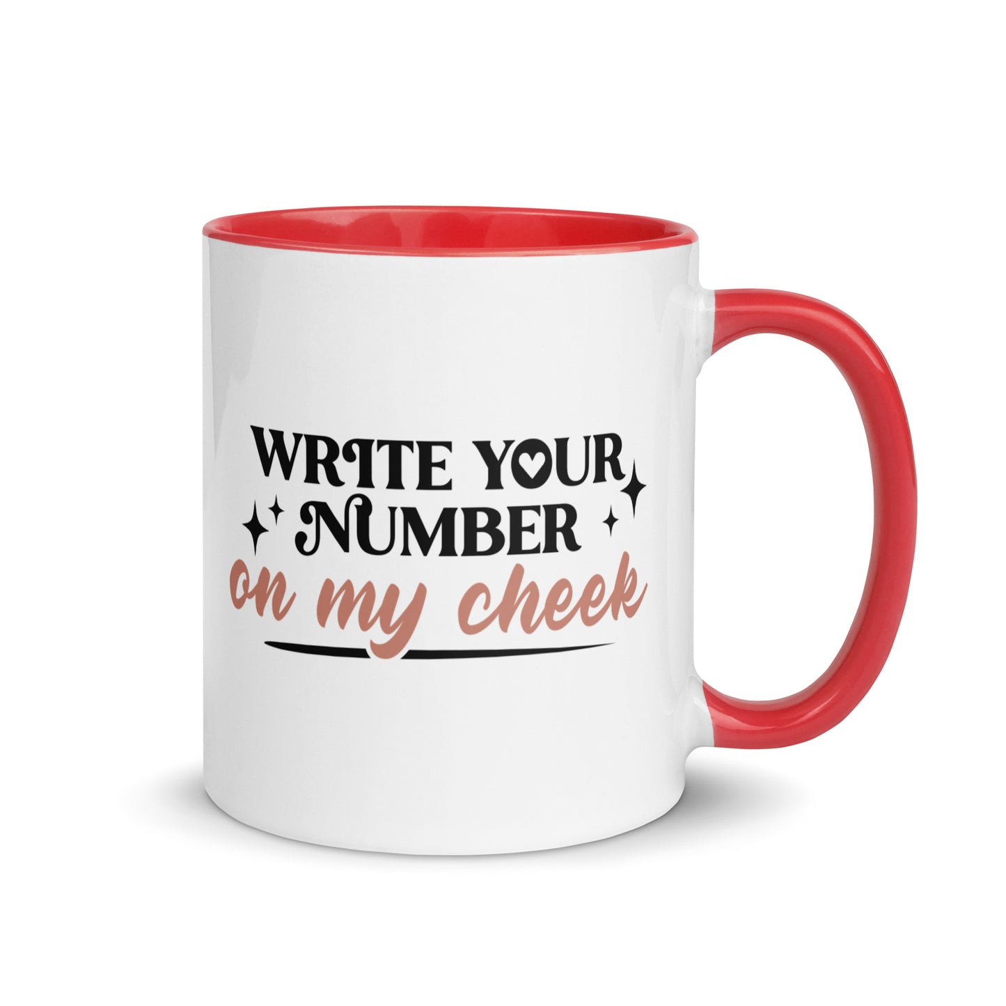 Write Your Number Mug with Color Inside