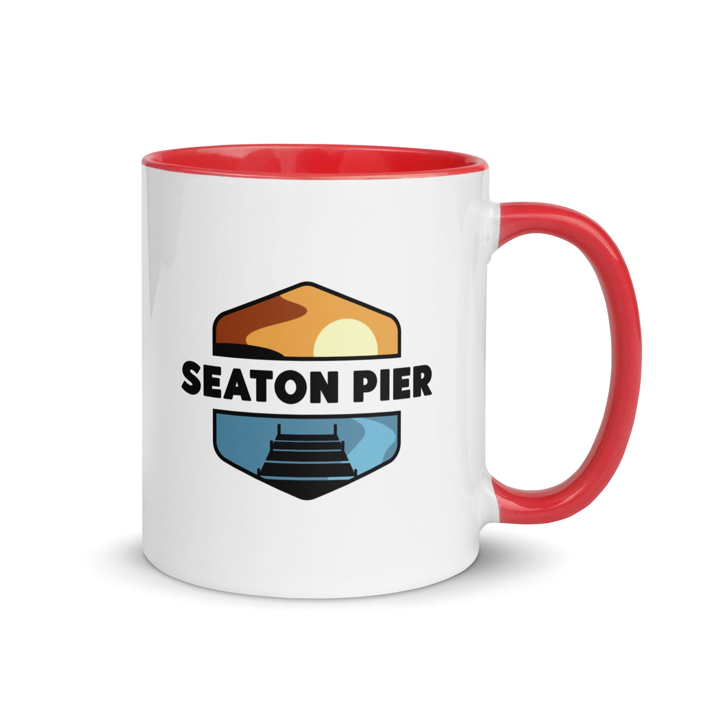 Seaton Pier Mug with Color Inside