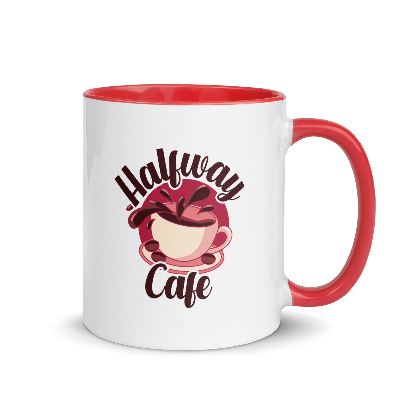 Halfway Cafe Mug with Color Inside