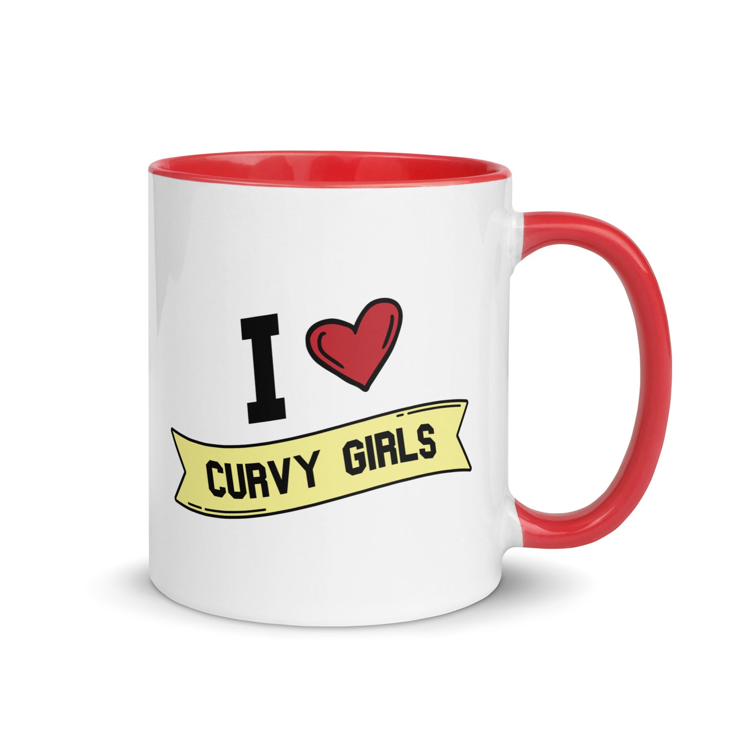 I <3 Curvy Girls Mug with Color Inside