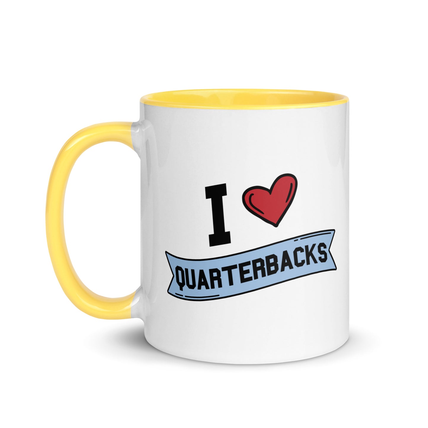 I <3 Quarterbacks Mug with Color Inside