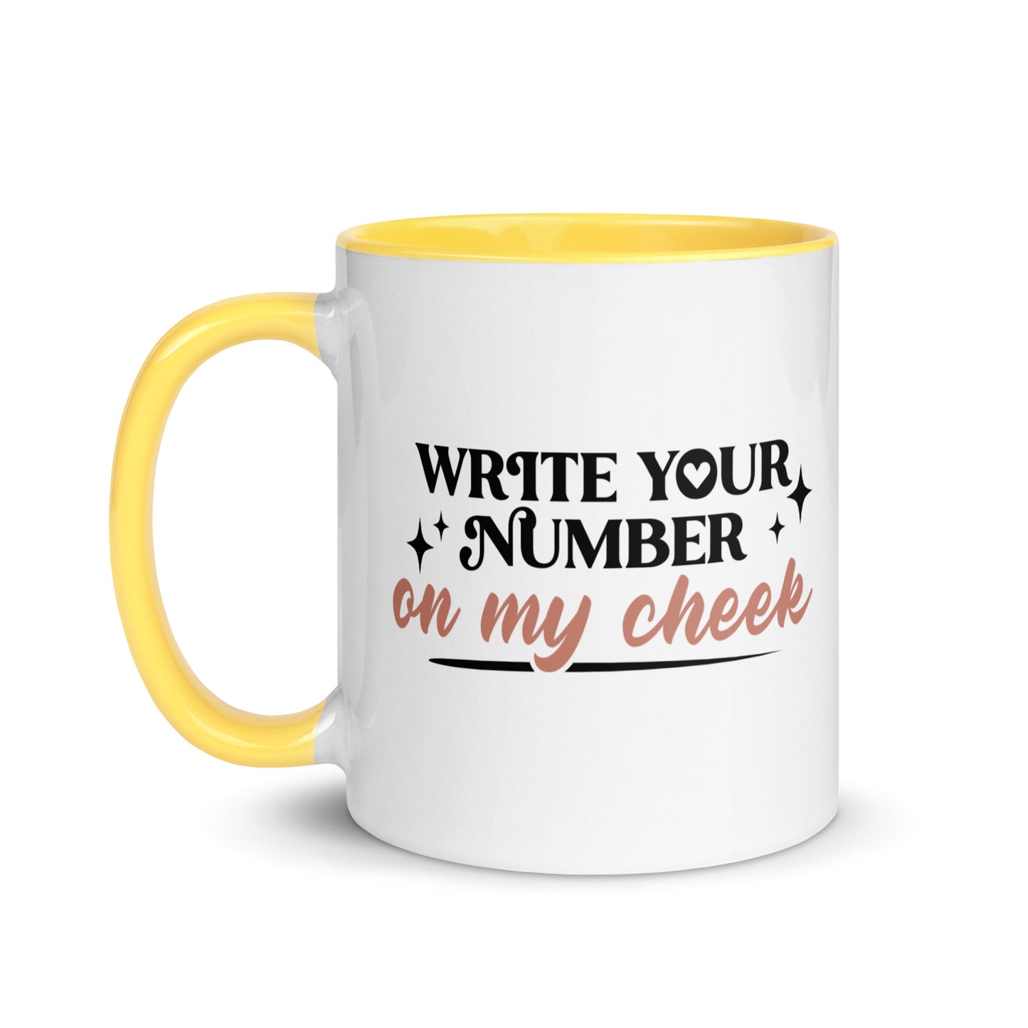 Write Your Number Mug with Color Inside